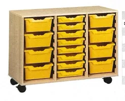 Meuble 3 colonnes 16 bacs