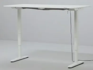 Bureau réglable électrique assis-debout, blanc