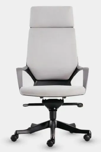 [909BKTA72N2] Fauteuil de bureau Apollo haut dossier en tissu, piètement en plastique, mécanisme de basculement synchronisé, accoudoir et têtière fixe